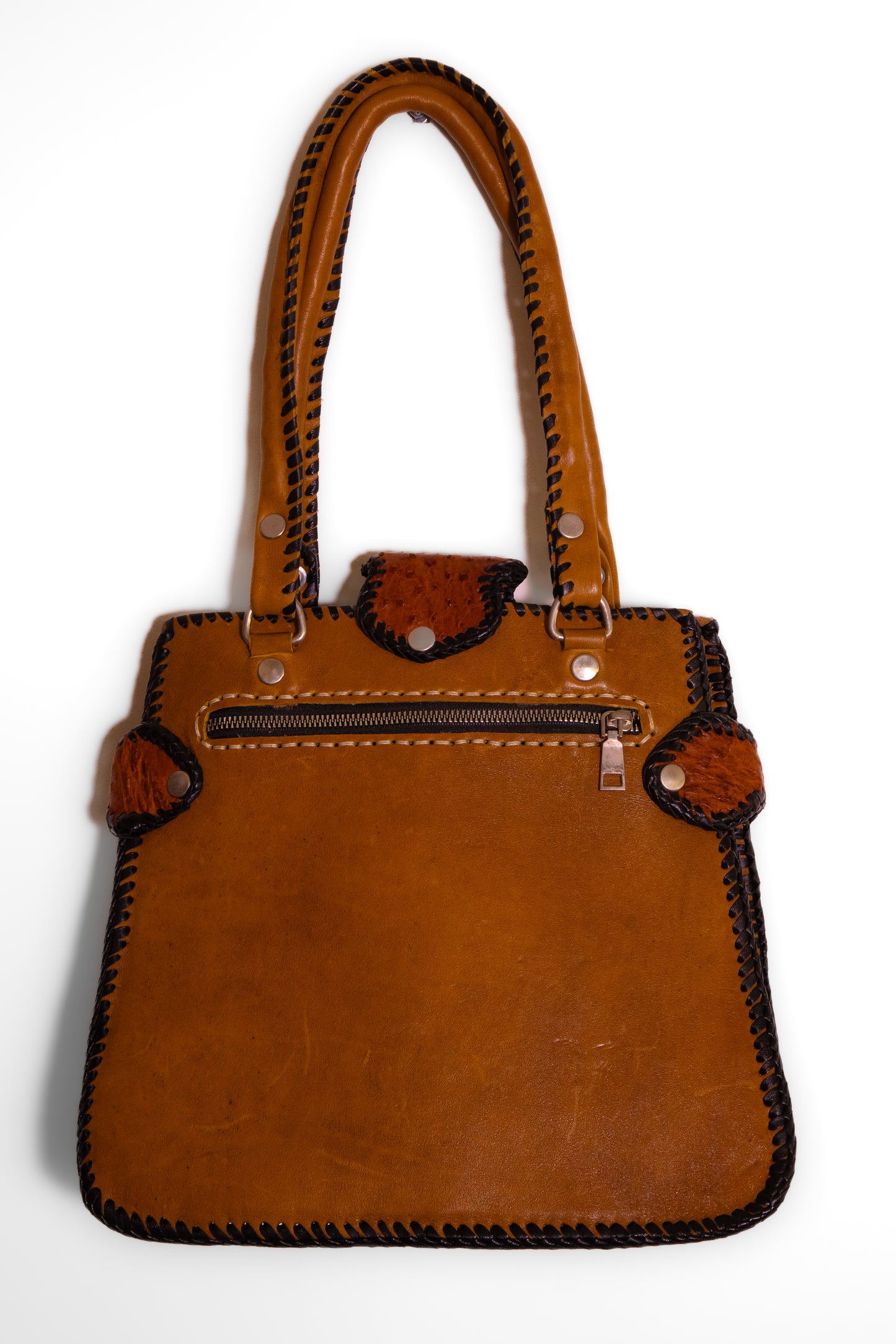 Bolsa de Piel de Avestruz y Ternero